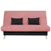 Banquette lit clic clac avec couette rose AZELIE SIMMONS