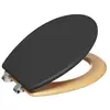 Abattant WC - Modern - Bois zinc - Charbon - Universel - Fermeture silencieuse
