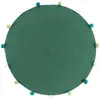 Douceur D'intérieur - Tapis rond pompons 90 cm Pompomparty vert