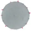 Douceur D'intérieur - Tapis rond pompons 90 cm Pompomparty gris