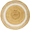 Tapis - JUTE - D90 - Rond - Beige - Coton - 90 cm de diamètre