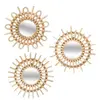 Atmosphera Créateur D'intérieur - Lot de 3 miroirs rotin soleil D28