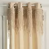 Rideau macramé Ritual - Beige - 140x260 cm -  illets métalliques