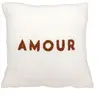 OSTARIA Housse de coussin 40x40 cm bouclette Amour 40 X 40 Blanc