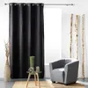 Rideau à oeillets occultant tissé 135x240 cm Tramina noir