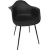 THE HOME DECO FACTORY Fauteuil gustav noir