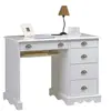 Beaux Meubles Pas Chers - Bureau 5 Tiroirs Blanc Style Anglais - Blanc