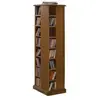 Tour cd dvd Pivotante Chêne 28 Etagères l 35 h 134.5 p 35 cm - marron
