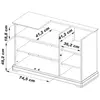Actual Diffusion Meuble tv 55 Pouces Merisier 3 Portes 1 Abattant Vitré - marron