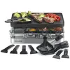 KitchenChef Appareil raclette-gril et crêpes électrique 8 poêlons 1200 W Naturamix