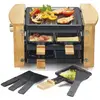 Appareil à raclette 4 personnes 650w + grill Kitchen Chef kcwood.4rp