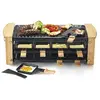 KitchenChef Raclette/grill - KITCHEN CHEF - 8 Personnes - 1200W - Finition Bois