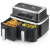 Friteuse sans huile double 2600w noir - KCPFR84-AIRDUO - KITCHEN CHEF