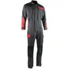 Combinaison de travail double zip tricolore LMA sesame Gris / Rouge s