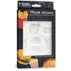 Graine Creative Moule en silicone pour pâte polymère - Junk Food - 20 x 13 cm