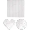 Graine Creative LOT 3 PLAQUES PICOTS CARRE ROND COEUR