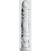 Glossy Toys Gode réaliste et gland en Verre transparent 16.5cmx4 N°4