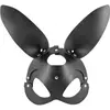 Fetish Tentation Masque bunny simili cuir réglable