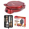 Techwood Four à Pizza tartes Rouge Grill Plancha Revêtement Pierre ant...