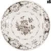 Comptoir de Famille - 6 Assiettes à dessert Clothilde grises - D.20.5 ...