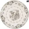 Comptoir de Famille - 6 Assiettes plates Clothilde grises - D.26 cm OS