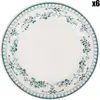 Comptoir de Famille - 6 Assiettes dessert Faustine bleu ancien  - D.20.5 cm T.U