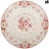 Comptoir de Famille - 6 Assiettes creuses Clothilde bordeaux - D.22.5 ...
