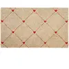 Comptoir de Famille - Paillasson Point Coeur gris/rouge  - 73x43 cm T.U