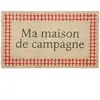 Comptoir de Famille - Paillasson maison de Campagne gris/rouge  - 73x43 cm T.U