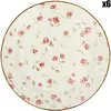 Comptoir de Famille - 6 Assiettes plates Rose rose/doré  - D.26 cm T.U