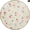 Comptoir de Famille - 6 Assiettes creuses Rose rose/doré  - D.23 cm T.U