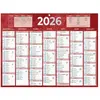 Calendrier bancaire rouge - 32 x 42 cm