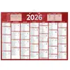 Calendrier bancaire rouge - 38,5 x 54 cm