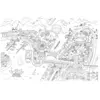 AC-Déco Coloriage Géant Pour Enfants La Ville 80 X120 Cm
