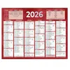Bouchut Calendrier mural annuel -6 mois / face - Rouge - 13,5 x 17,5 c...
