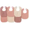 Lot 7 Bavoirs bébé Naissance Rose Pavlova