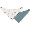 Lot 2 bavoirs Foulard Ouaf - Bleu