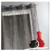 Home Maison Voilage en Organza avec cercles brodés (140x240 cm - Noir)