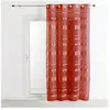 Voilage - HOME MAISON - Rayures Bordeaux - 140 x 240 cm