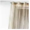 HOME MAISON Voilage en organza multicolore tissé (140x260 cm - Beige)