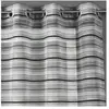 Voilage Organza tissé Rayures horizontales Gris anthracite 140x240 cm