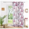 Home Maison Voilage Léger en Etamine Printemps (140x240 cm - Prune)