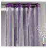 Home Maison Voilage en Organza Rayures verticales (140x260 cm - Prune)