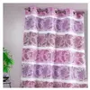 HomeMaison Rideau en jacquard à rayures horizontales fantaisies (140x260 cm - Fuchsia)