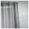 HomeMaison Voilage en organza fantaisie - Effet 'résille' Gris clair 140x260 cm