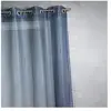 HomeMaison Voilage en organza fantaisie - Effet "résille" (140x260 cm - Bleu)