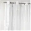 HomeMaison Voilage en organza à rayures verticales (150x260 cm - Gris clair)