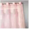 Home Maison Voilage en étamine à gros pois (140x240 cm - Rose Boudoir)