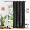 Home Maison Rideau ameublement gros ronds et fils argentés (140x240 cm - Noir)