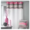 HOME MAISON Voilage en étamine avec parement haut design (140x240 cm - Rose Clair)